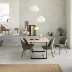 Muuto Dining Tables*70/70 dining table 225x90 cm, linoleum-Plywood-White Black