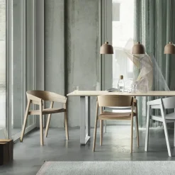 Muuto Dining Tables*70/70 dining table 225x90 cm, linoleum-Plywood- Black