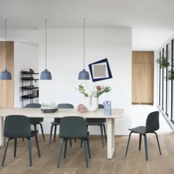 Muuto Dining Tables*70/70 dining table 255x108 cm, Oak veener-Plywood-Black Beige