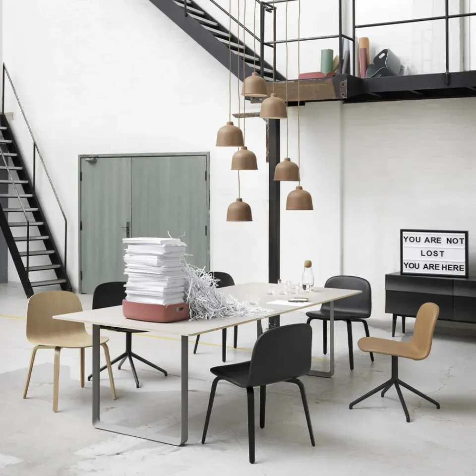 Muuto Dining Tables*70/70 dining table 255x108 cm, Solid smoked oak-Sand Beige