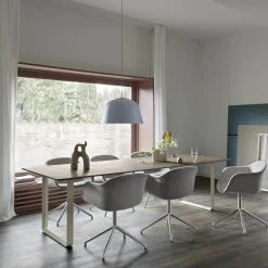 Muuto Dining Tables*70/70 dining table 255x108 cm, Solid smoked oak-Grey Beige