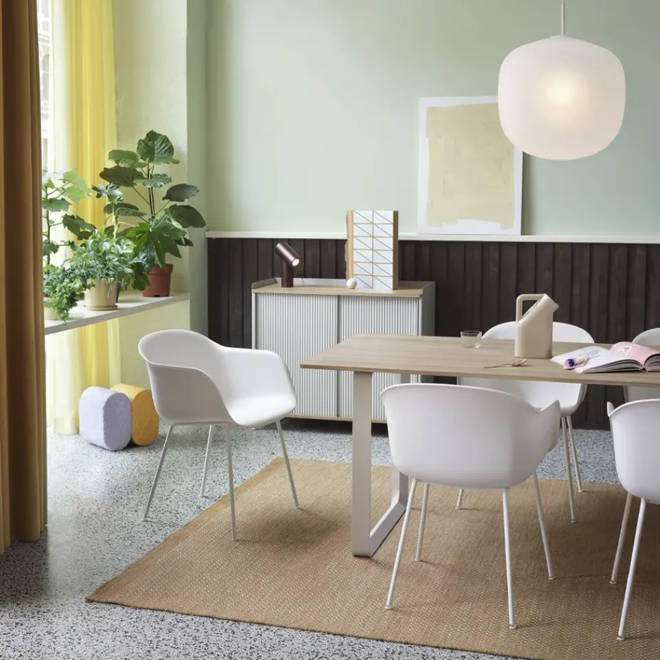 Muuto Dining Tables*70/70 dining table 225x90 cm, Solid smoked oak-Sand Beige