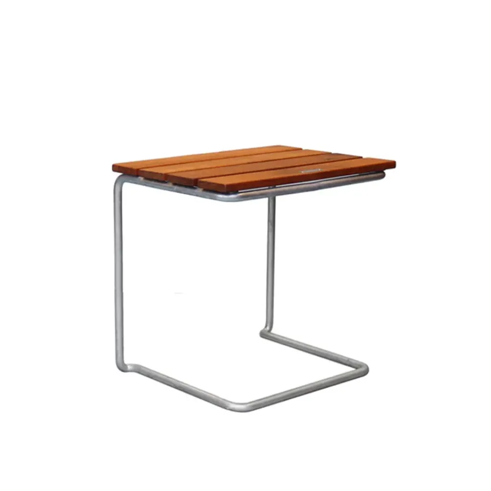 Grythyttan Stålmöbler Seating*A3 table/footstool, Teak-hot-dip galvanized stand Brown