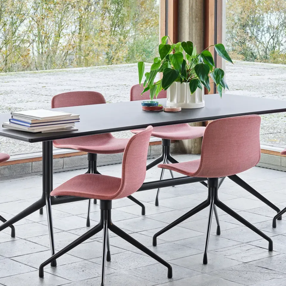 HAY Dining Tables*About a Table 10 dining table, linoleum 160x80 cm frame Black
