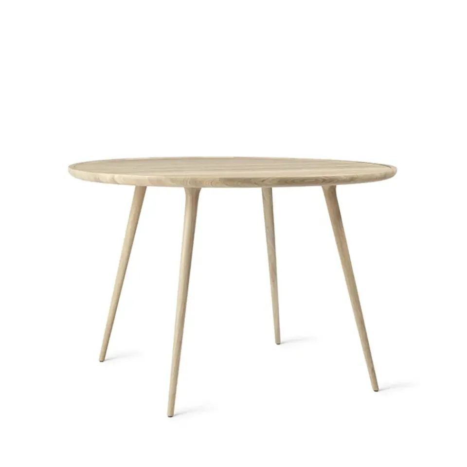 Mater Dining Tables*Accent dining table round, Oak white pigmenterad matte lacquer. ø110 cm Beige