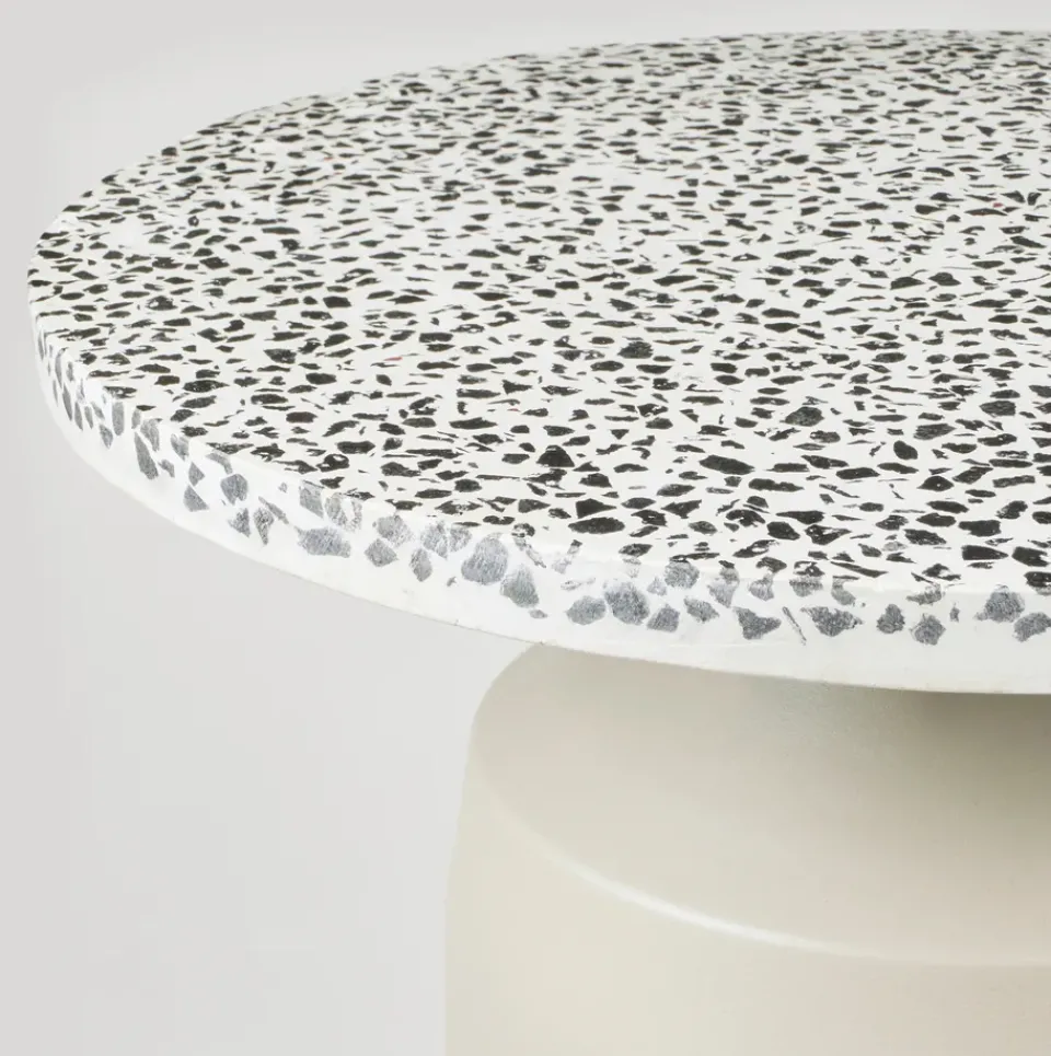 Broste Copenhagen Side Tables*Agari side table Ø45x45 cm, Rainy day grey-black GreyBeige