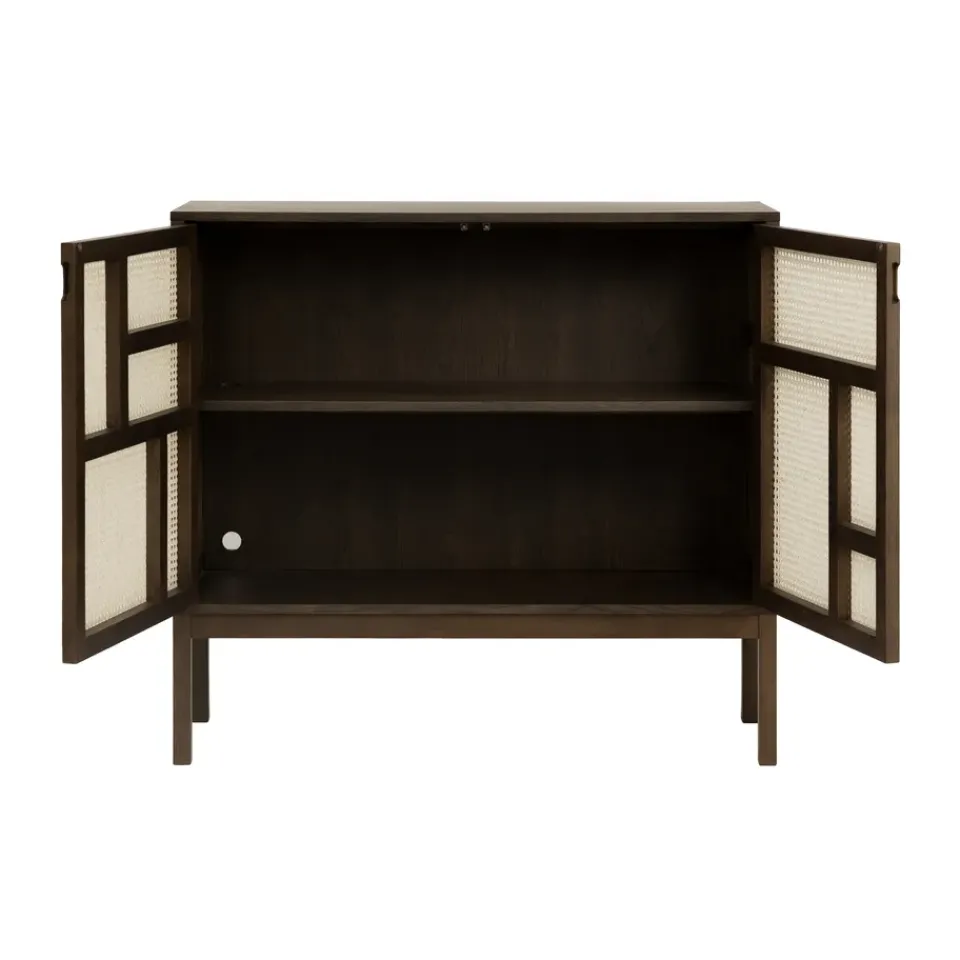 Design House Stockholm Display & Glass Cabinets*Air side table, Dark oak, 120x110 cm, with legs Brown