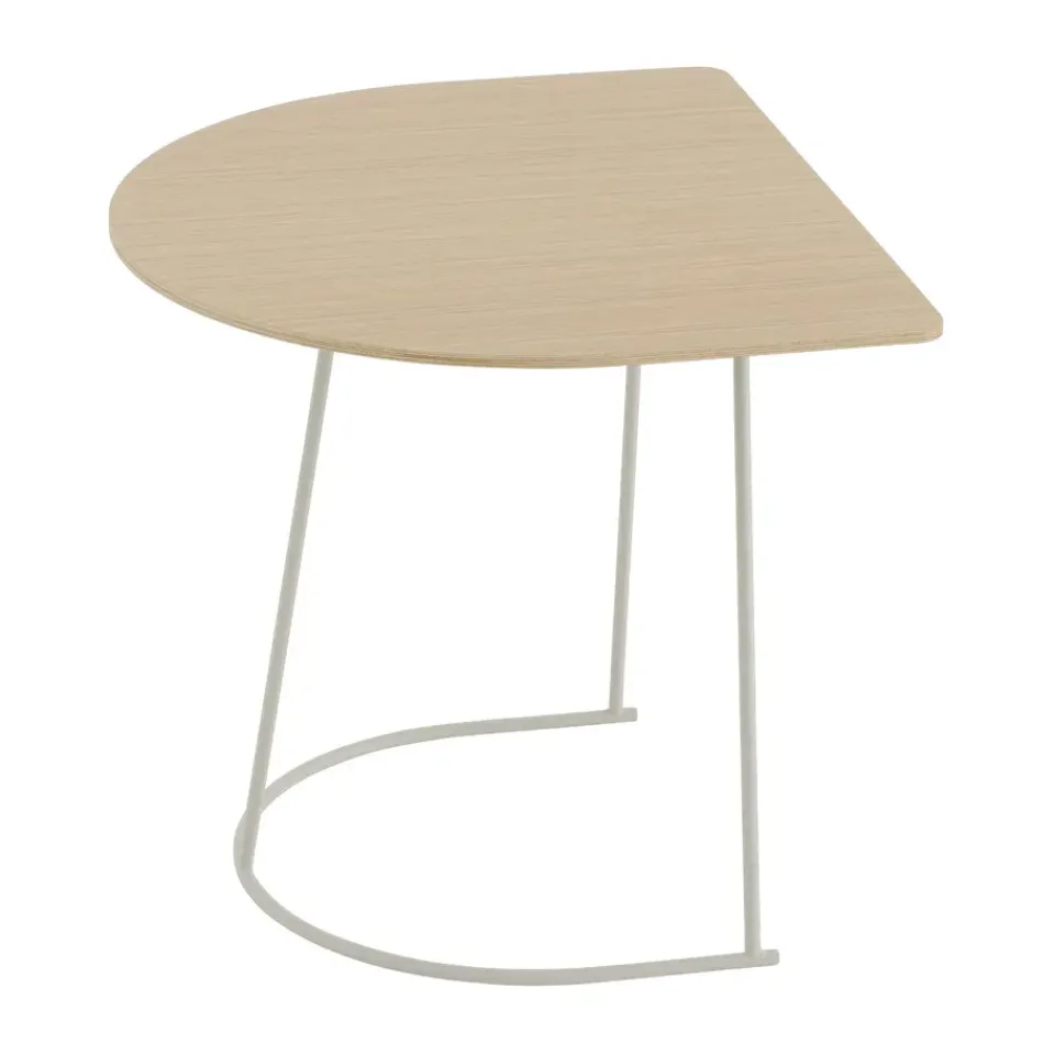 Muuto Coffee Tables*Airy sofa table half size, Lacquered oak veneer-off White