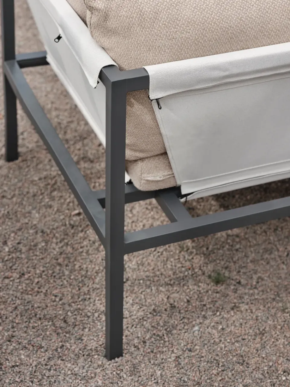 Brafab Garden Sofas & Garden Benches*Allie corner sofa, Barley-anthracite Grey