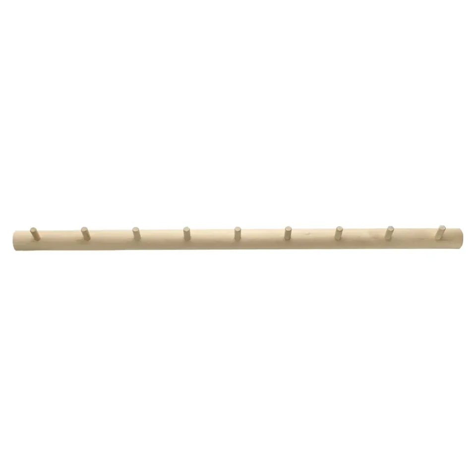 1898 Clothes Hooks & Hangers*Allsarp hook rack 9 hooks, Birch Beige