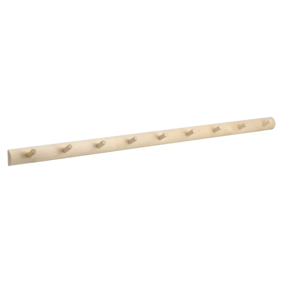 1898 Clothes Hooks & Hangers*Allsarp hook rack 9 hooks, Birch Beige