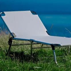 Fiam Seating*Amigo XXL sun lounger, Fabric sage -aluminium frame Green