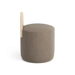 Swedese Sitting Poufs*Amstelle pouf small box natural lacquer, Main Line Flax 23 Beige