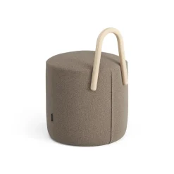 Swedese Sitting Poufs*Amstelle pouf small oak natural lacquer, Main Line Flax 23 Beige