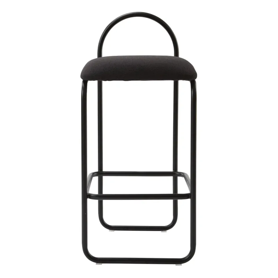 AYTM Bar Stools*Angui bar stool bouclé, Anthracite GreyBlack