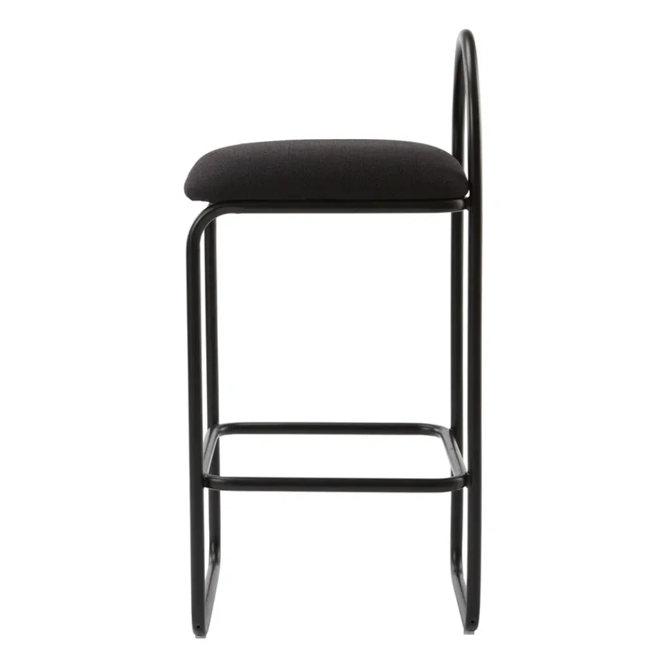 AYTM Bar Stools*Angui bar stool bouclé, Anthracite GreyBlack