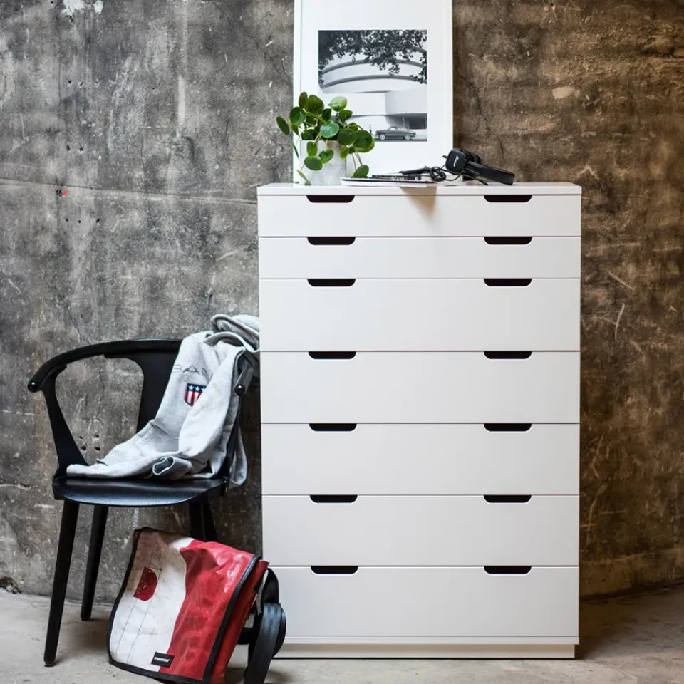 Mavis Dressers & Drawer Units*Aoko chest of 7 drawers, lacquer White