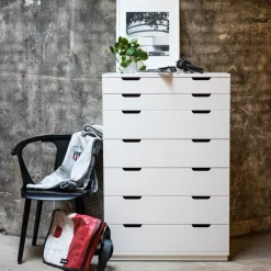 Mavis Dressers & Drawer Units*Aoko chest of 4 drawers, lacquer White