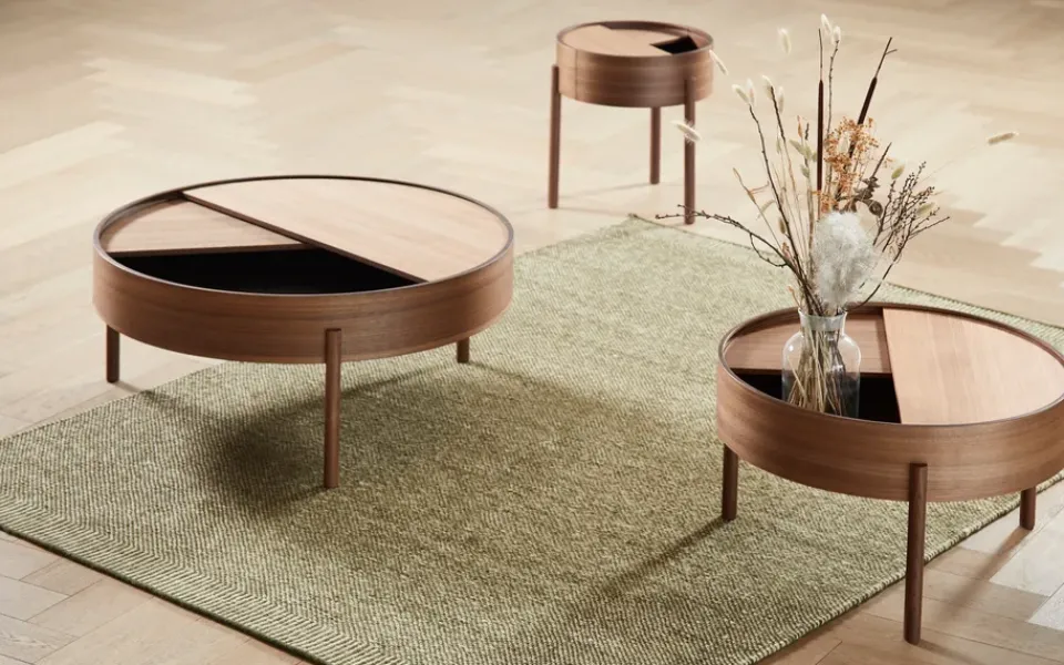 Woud Coffee Tables*Arc coffee table 89 cm, Walnut Brown