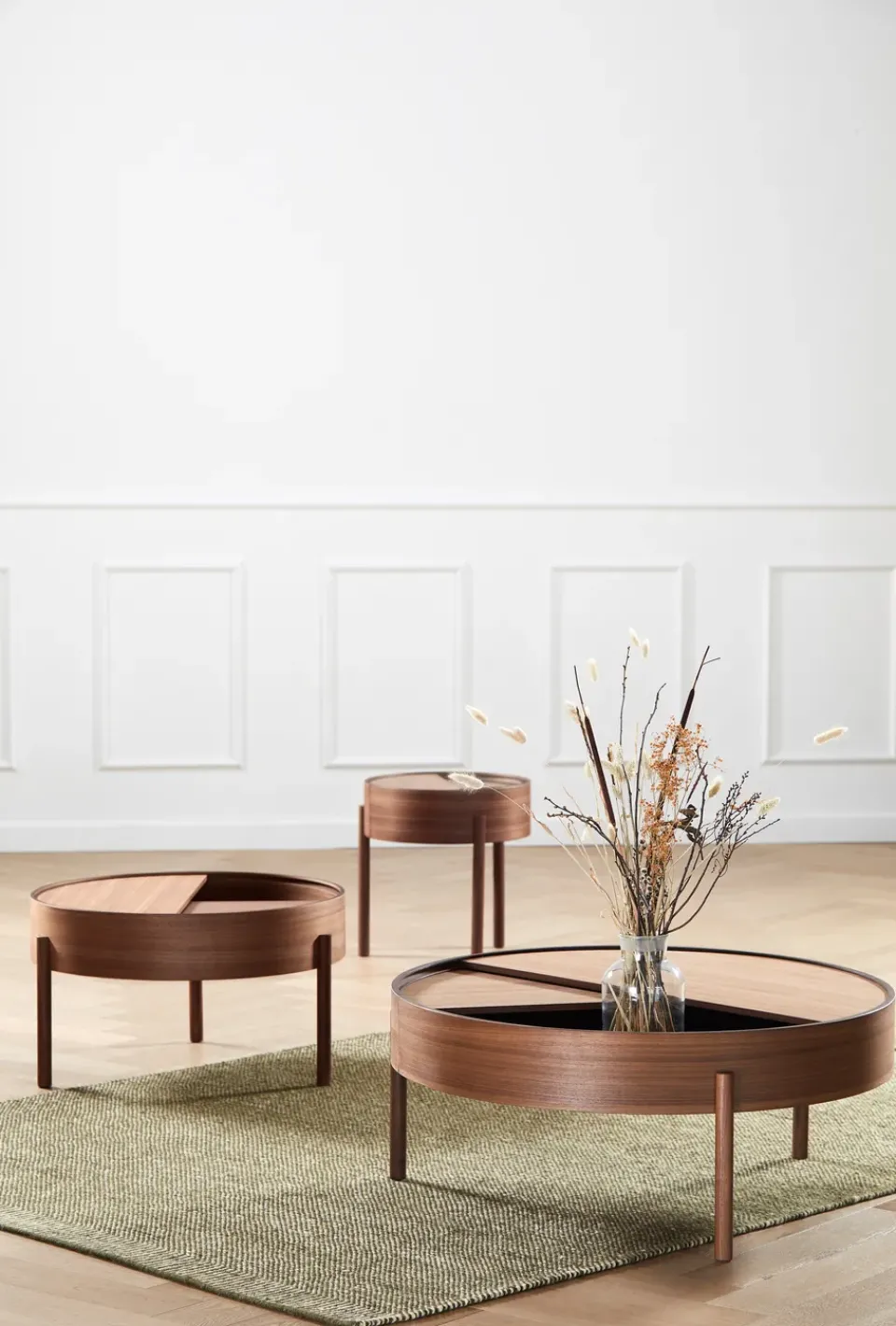Woud Coffee Tables*Arc coffee table 89 cm, Walnut Brown