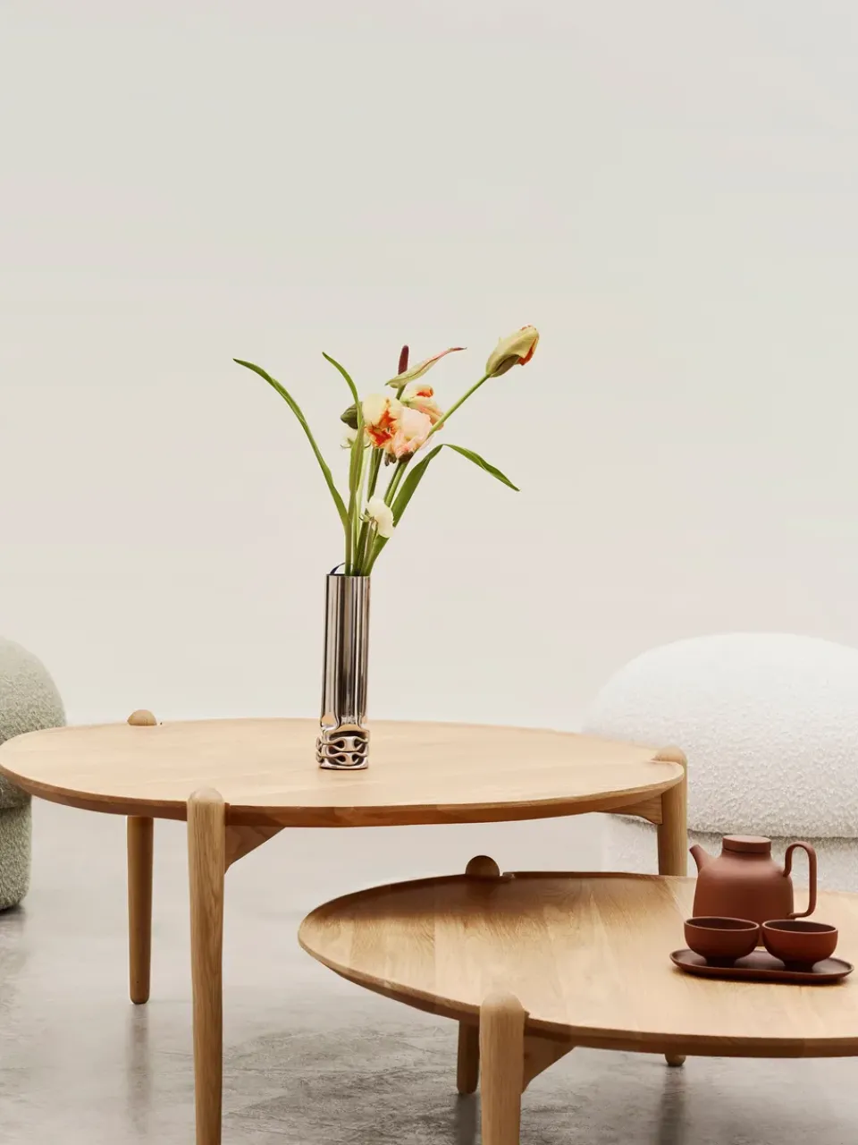 Design House Stockholm Coffee Tables*Aria coffee table, Dark oak, Ø60x37 cm Brown