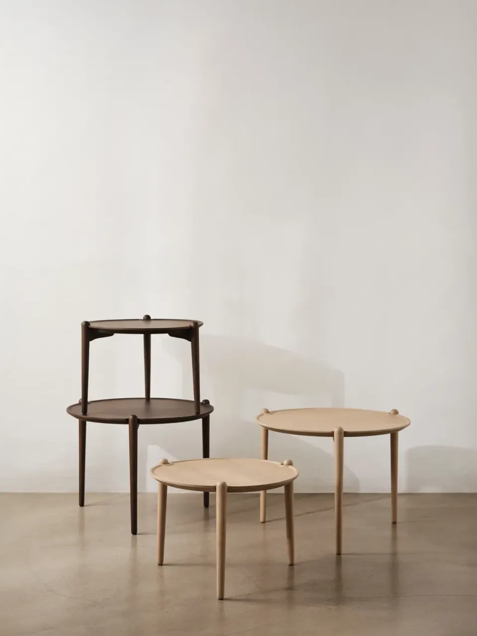 Design House Stockholm Coffee Tables*Aria coffee table, Dark oak, Ø60x46 cm Brown