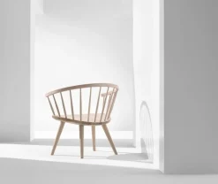 Stolab Armchairs & Footstools*Arka lounge chair birch, Matte lacquer - light Beige