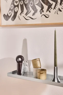 OYOY Shelves & Shelving Systems*Bakku wall shelf small 16x50 cm, Aluminium Silver-coloured