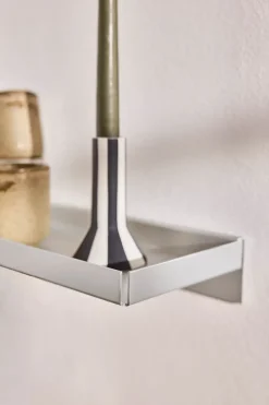 OYOY Shelves & Shelving Systems*Bakku wall shelf small 16x50 cm, Aluminium Silver-coloured