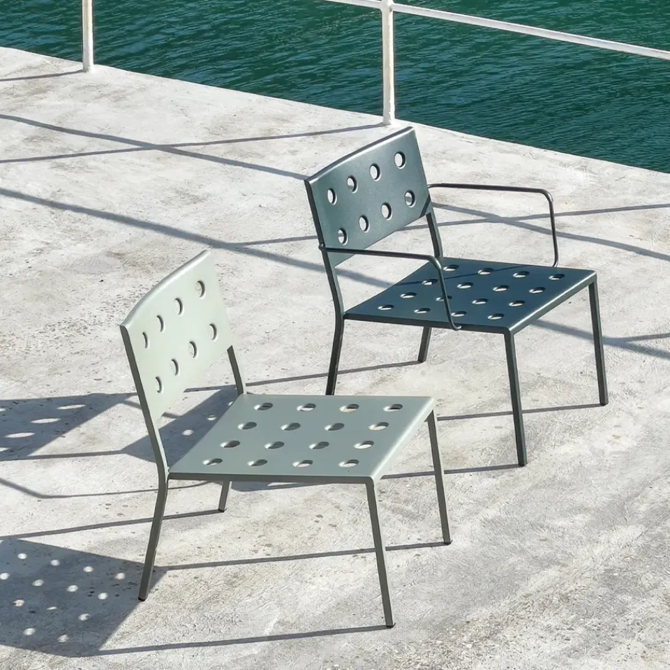HAY Outdoor Lounge Furniture*Balcony lounge armchair, Anthracite Grey