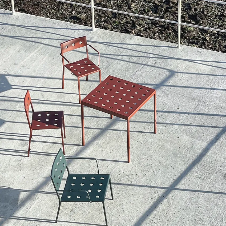 HAY Outdoor Lounge Furniture*Balcony lounge armchair, Iron Red