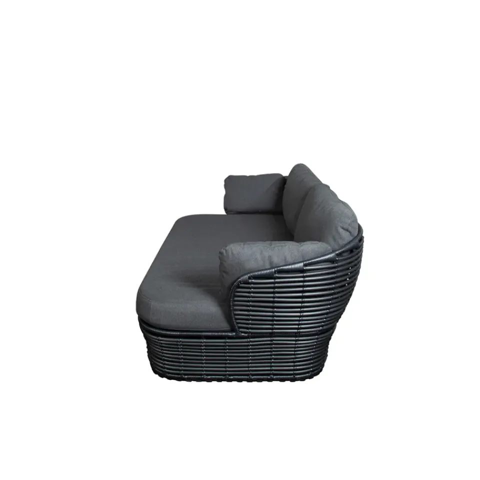 Cane-line Garden Sofas & Garden Benches|Balcony Furniture*Basket sofa 2-seater, Graphic , cushions Grey