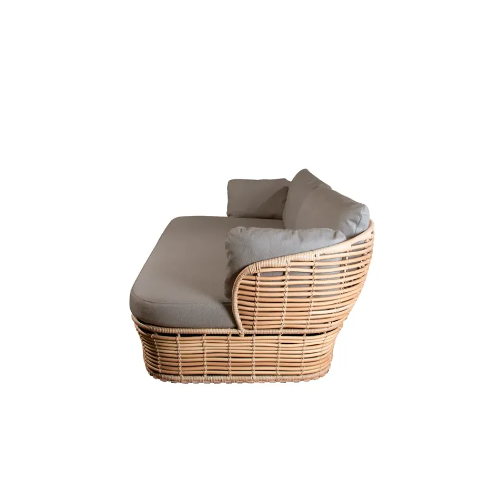 Cane-line Garden Sofas & Garden Benches|Balcony Furniture*Basket sofa 2-seater, Natural, taupe cushions BeigeGrey