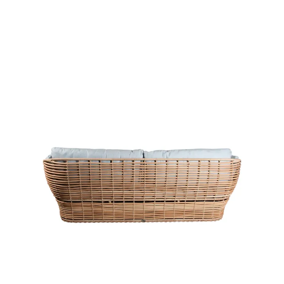 Cane-line Garden Sofas & Garden Benches|Balcony Furniture*Basket sofa 2-seater, Natural, taupe cushions BeigeGrey
