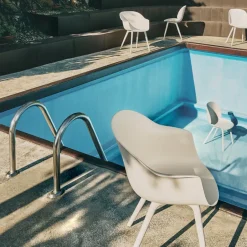 GUBI Seating|Balcony Furniture*Bat Dining Outdoor chair, Alabaster White