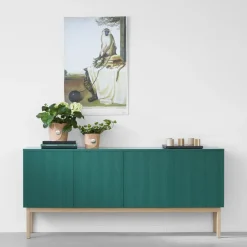 A2 Dressers & Sideboards*Beam side table, Light , light stand, tabletop in carrara marble Grey