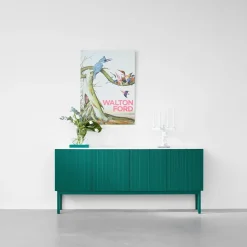 A2 Dressers & Sideboards*Beam side table, Light , light stand, tabletop in carrara marble Grey