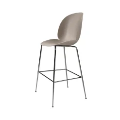 GUBI Bar Stools*Beetle Barstool high, New , black chrome steel legs Beige