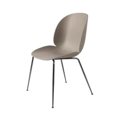 GUBI Chairs*Beetle chair, New , black chromed steel legs Beige
