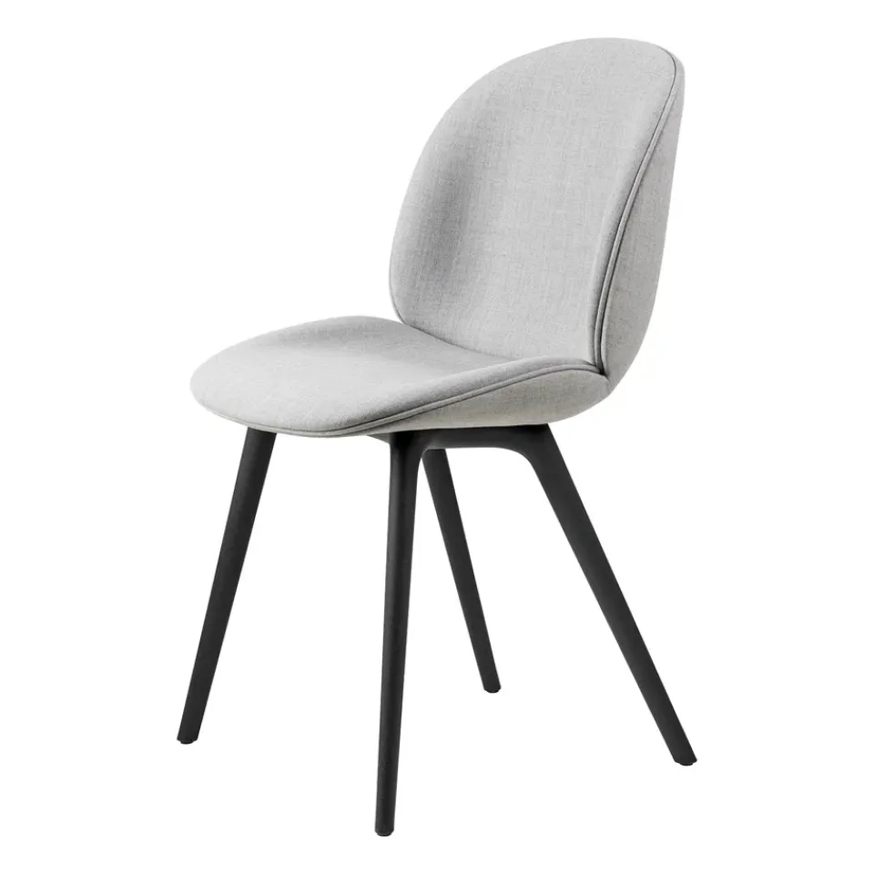 GUBI Chairs*Beetle dining chair - fully upholstered-plastic base, Remix 3 nr.123-black Grey