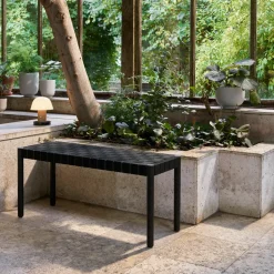 &Tradition Benches*Betty TK4 bench, . braided linen seat Black