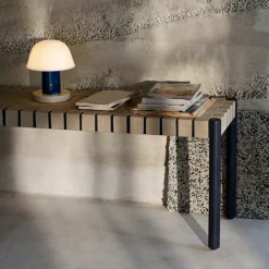 &Tradition Benches*Betty TK4 bench, . braided linen seat Black
