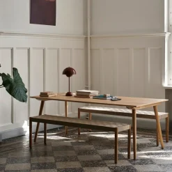 &Tradition Benches*Betty TK5 bench, . natural braided linen seat Black