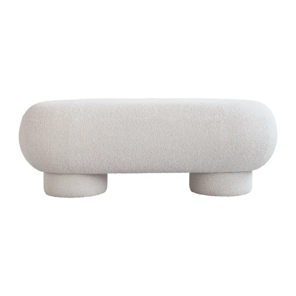 101 Copenhagen Benches*Big Foot petit bench 120x44 cm, Bouclé White
