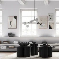 101 Copenhagen Side Tables*Big Foot side table low Ø65 cm, Coffee BrownBlack