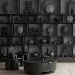 101 Copenhagen Side Tables*Big Foot side table low Ø65 cm, Coffee BrownBlack