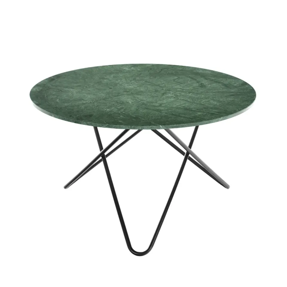 OX Denmarq Dining Tables*Big O Table dining table, Marble indio. black stand Green