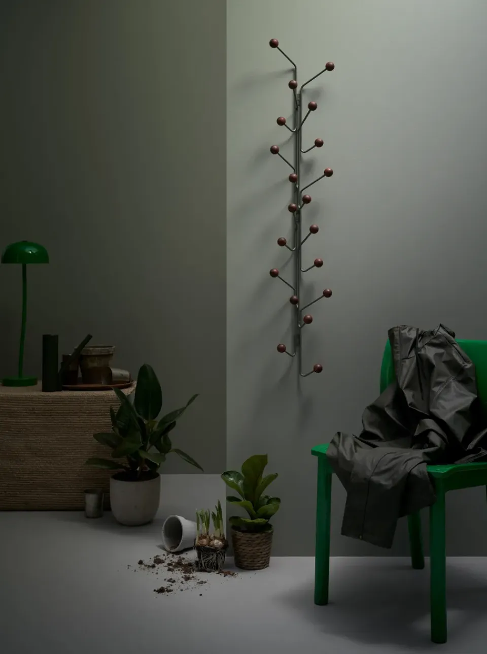 Maze Clothes Racks, Coat Stands & Hangers*Bill Vertical hanger, Green-dark brown GreenGreyBrown