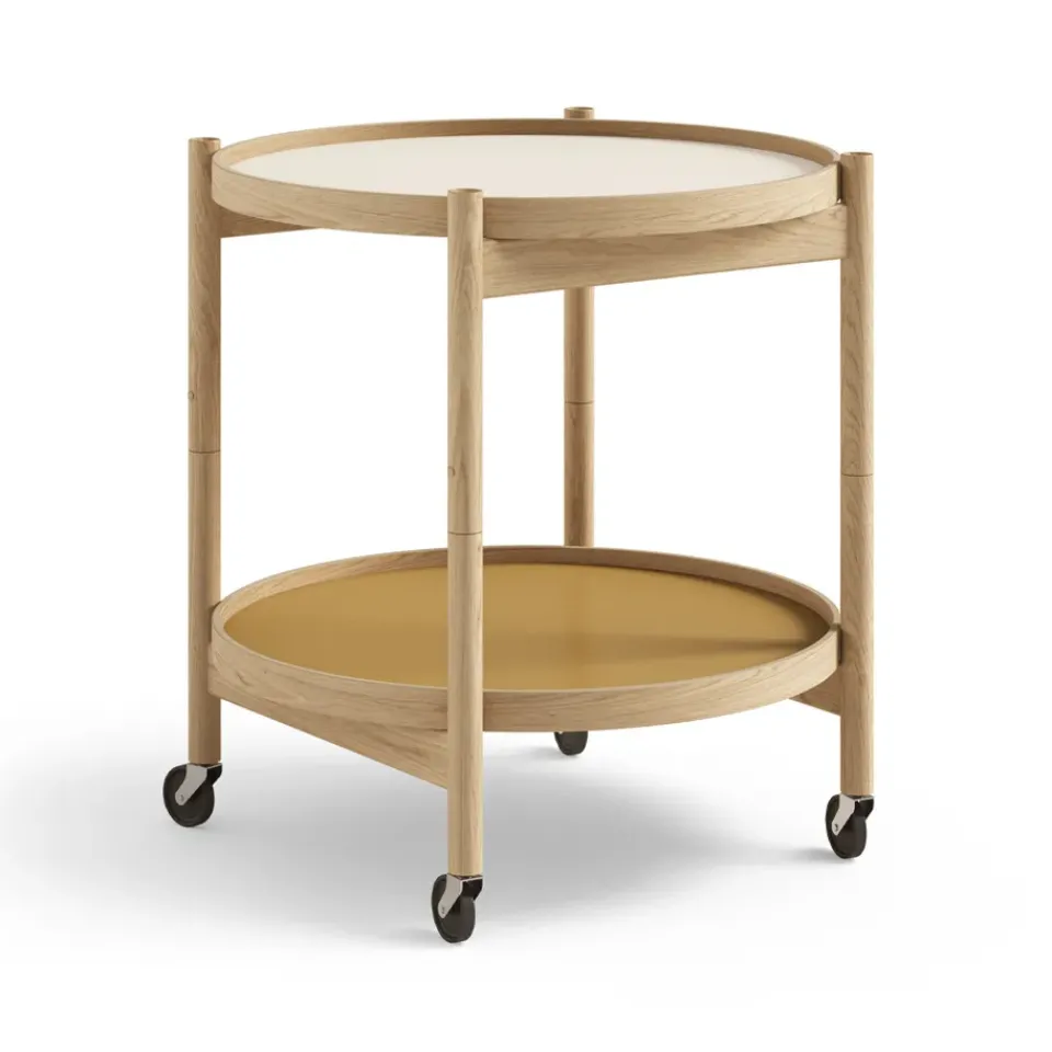 Brdr. Krüger Side Tables*Bølling Tray Table model 50, Sunny, oiled oak stand Yellow