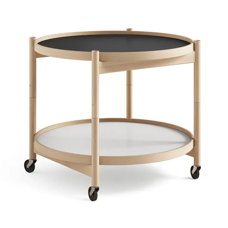 Brdr. Krüger Side Tables*Bølling Tray Table model 60, Base, oiled beech stand Black